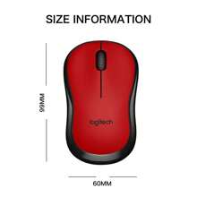 M220 無線靜音滑鼠，2.4 GHz 搭載 USB 迷你接收器，1000 DPI 光學追踪，18個月電池續航，雙手適用於個人電腦/筆記型電腦 - 紅色 - 查看 7