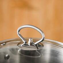 1pc Deep Fryer Pot, Stainless Steel Frying Pot With Basket 118.35oz, Stock Pot With Lid, 2 In 1 Fry Pot For French Fries, Chicken, Cooking Vegetables, Cookware, Kitchenware, Kitchen Supplies, Kitchen Items - Silver - View 6