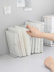 1 szt. Lub 2 szt. Przezroczyste akrylowe podpórki pod książki w kształcie litery L, półki biurowe do sortowania podręczników, dokumentów, z zaciskiem rozdzielającym