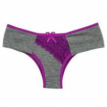 Kit Of 4 Cotton Panties With Lace Detail Comfortable Lingerie - Nhiều màu - Xem 11