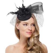 1pc Fascinators For Women Tea Party Headband Hat Flower Mesh Ribbons Feathers Hair Clip Veil Fascinator For Wedding Cocktail Headband Hair Accessories Halloween