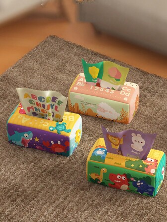 1set Baby Toys 6 To 12 Months - Tissue Box Toy Montessori For Babies 6-12 Months,Soft Stuffed High Contrast Crinkle Infant Sensory Toys,With 3*Soundpaper&6*Scarves,Boys&Girls Kids Early Learning Gifts(Random Color Accessories),Baby Toys,Baby Girl Toys,Baby Boy Toys,Baby Toys,Baby Boy Toys,Baby Girl Toys,Baby Toys,Montessori Toys,Toddler Toys
