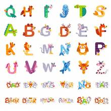 50 Miếng Dán Bảng Chữ Cái, Phim Hoạt Hình Động Vật Dễ Thương Chữ Graffiti Vinyl Miếng Dán Chống Thấm Nước Cho Chai Nước Máy Tính Xách Tay Điện Thoại Ván Trượt Guitar Sổ Lưu Niệm Hành Lý, Nhãn Dán Vui Nhộn Cho Trẻ Em Thanh Thiếu Niên Giáo Viên Người Lớn - Nhiều màu - Xem 3