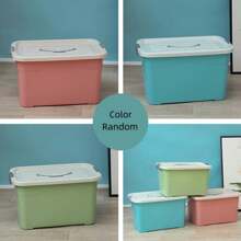 1pc Random Color Plastic Storage Box Container For Toy, Outdoor Clothing And Household Items - Multicolor - View 5