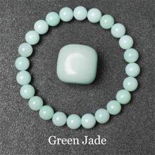 Pulsera de cuentas de piedra natural real de 6/8mm para mujeres, Lapislázuli auténtico, gema de lazurita azul, apatita azul, ágata roja con rayas, cornalina roja, cristal de sodalita, ópalo rosa, piedra de cuarzo rosa, rodanita roja, jaspe rojo, piedra Unakita, ojo de tigre amarillo, jade dorado, obsidiana dorada, obsidiana dorada arcoíris de luz dorada, arenisca azul, radiance de cielo estrellado, piedra de sangre de dragón, pulsera de amatista y piedras naturales de alta calidad, joyería de cristal de Reiki púrpura real original para mujeres y hombres.