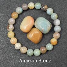 Pulsera de cuentas de piedra natural real de 6/8mm para mujeres, Lapislázuli auténtico, gema de lazurita azul, apatita azul, ágata roja con rayas, cornalina roja, cristal de sodalita, ópalo rosa, piedra de cuarzo rosa, rodanita roja, jaspe rojo, piedra Unakita, ojo de tigre amarillo, jade dorado, obsidiana dorada, obsidiana dorada arcoíris de luz dorada, arenisca azul, radiance de cielo estrellado, piedra de sangre de dragón, pulsera de amatista y piedras naturales de alta calidad, joyería de cristal de Reiki púrpura real original para mujeres y hombres.