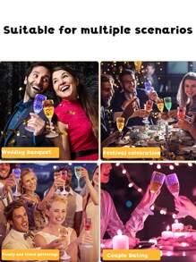 1PC LED Luminous Cup Wedding Banquet Party Atmosphere Champagne Cup  New Unique Luminous Creative Wine Cup