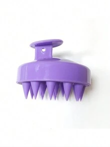 1pc Solid Color Silicone Shampoo Brush Scalp Massager Comb Anti-Itch Hair Washing Comb