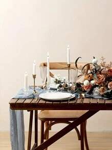 6 Stücke im Bohemian-Stil geknitterte Tischdecken, für Hochzeitsdekoration, Esstisch, Ankleidezimmer, Feiertags- oder Partydekoration, etc. geeignet