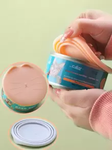 Tapa reutilizable con aislamiento de aire para latas de comida de mascota, mantiene la frescura, antifugas, fácil de limpiar, color aleatorio