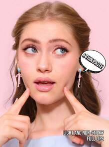 Misslyn 3 piezas, CREMA LABIAL HOLO SHINE, brillo de labios, set de maquillaje de labios de glaseado de agua. Coletero como regalo. No pegajoso, alto brillo, acabados en crema y perla, color altamente pigmentado y brillo instantáneo, brillante, labial sin peso y acabado no pegajoso