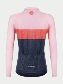 Maglia a maniche lunghe per ciclismo da donna INBIKE, realizzata in poliestere e spandex, traspirante, antiscivolo, con zip liscia, adatta per ciclismo, allenamento, escursionismo, attività all'aperto in primavera/autunno