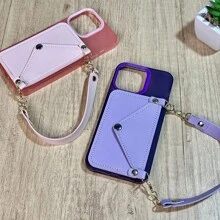 Chic Women Handheld Wallet Phone Case Compatible With IPhone 1515 Pro15 Pro Max14131211Xs MAX Series, Phone Protective Cover - Pink - View 7