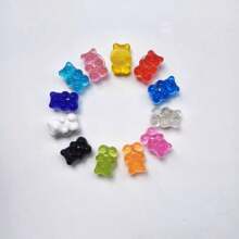 12入組可愛的果凍熊鞋飾扣，適用於鞋類養護，為涼鞋裝飾增添亮點