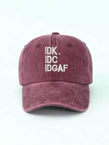 1入IDK IDC字母刺繡洗水棉野球帽，街頭嘻哈風格運動休閒帽，戶外遮陽帽，透氣舒適棒球帽，適合跑步、釣魚、戶外活動，送禮佳品 - IDK - 查看 10