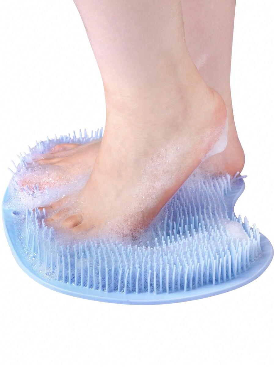 2pcs Shower Foot Scrubber Pad Back Cleaner Exfoliating Shower Pad Wall