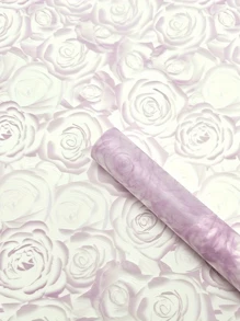 5 piezas/paquete Papel de envolver flores de 57cm*57cm, papel de envolver rosas, papel de envolver de flores de película de caramelo, papel de envolver de flores impermeable, para tiendas de flores y envoltura de regalos. - Morado - Ver 11