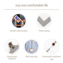 1入組雙面透明膠卡套，帶有古銅色可縮攏掛繩，方便辦公室員工卡、學生證和簡易攜帶式卡片套