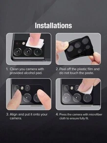 2 Pcs Camera Lens Protector Compatible With Samsung Galaxy A14/A15/A16/A24/A25/A26/A34/A35/A36/A54/A55 5G/A56/S23 FE/S22/S23/S24 FE/S25 Plus Ultra Gift For Birthday, Family, Friends Lens Protector, Phone Accessories Waterproof Shockproof Anti-Fall Anti-Fall Scratch Resistant Anti-Fingerprint Full Cover