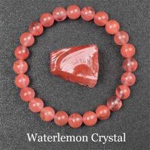Pulsera de cuentas de piedra natural real de 6/8mm para mujeres, Lapislázuli auténtico, gema de lazurita azul, apatita azul, ágata roja con rayas, cornalina roja, cristal de sodalita, ópalo rosa, piedra de cuarzo rosa, rodanita roja, jaspe rojo, piedra Unakita, ojo de tigre amarillo, jade dorado, obsidiana dorada, obsidiana dorada arcoíris de luz dorada, arenisca azul, radiance de cielo estrellado, piedra de sangre de dragón, pulsera de amatista y piedras naturales de alta calidad, joyería de cristal de Reiki púrpura real original para mujeres y hombres.