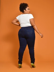 Women Jeans - Rửa tối - Xem 3