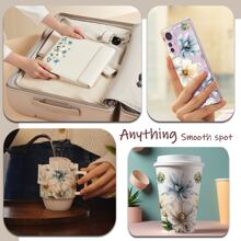 6pcs/Set Beautiful Flowers UV DTF Transfer Sticker Libbey Glass Cups Diy Wrap Transfer Sticker For 16oz Glass Cup Waterproof Sticker Bottle Sticker Adhesive Sticker-