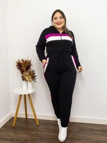 Plus Size Co-Ords - 黑色 - 查看 2