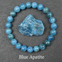 Pulsera de cuentas de piedra natural real de 6/8mm para mujeres, Lapislázuli auténtico, gema de lazurita azul, apatita azul, ágata roja con rayas, cornalina roja, cristal de sodalita, ópalo rosa, piedra de cuarzo rosa, rodanita roja, jaspe rojo, piedra Unakita, ojo de tigre amarillo, jade dorado, obsidiana dorada, obsidiana dorada arcoíris de luz dorada, arenisca azul, radiance de cielo estrellado, piedra de sangre de dragón, pulsera de amatista y piedras naturales de alta calidad, joyería de cristal de Reiki púrpura real original para mujeres y hombres.