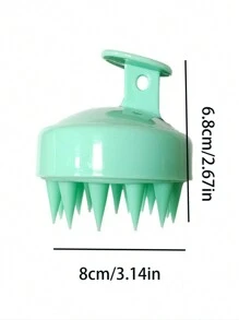 1pc Solid Color Silicone Shampoo Brush Scalp Massager Comb Anti-Itch Hair Washing Comb