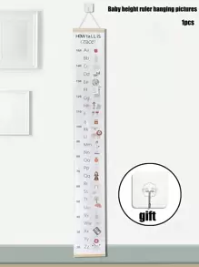 1pc Children Room Decoration Baby Growth Height Measurement Hanging Ruler, Water-Resistant & Durable (Measurement: 20cm-150cm) - Multicolor - View 1