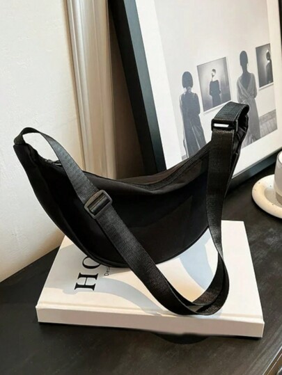 Bolso Cruzado Para Mujer, Gran Capacidad, Bolso Ligero, Bolso Con Forma De Media Luna