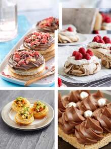 4 piezas de Copa de gelatina redonda para postres, taza de pastel de crema de mousse, adecuada para la decoración de postres y la exhibición de la fiesta de cumpleaños o bodas - transparente - Ver 3