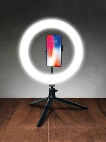 Anillo de luz LED "multifuncional" de 10 pulgadas: perfecto para grabación de video, maquillaje y talla grande - Negro - Ver 9