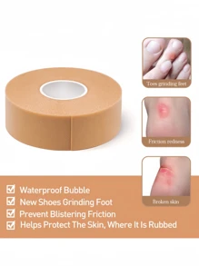 1pc Multifunctional Waterproof Foot Care Bandage - Self-Adhesive Elastic Heel Pad, Suitable For Pedicure Tools, For Blisters, Odorless, Flexible Foot, Finger, Toe Protection - Waterproof, Reusable, Invisible Fit - Essential For Travel And Shoe Comfort