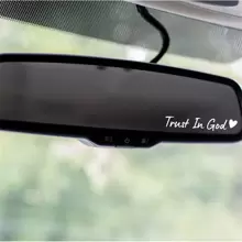 Trust In God Mirror Decal, Car Decals For Women, Faith Mirror Decal, Cute Vinyl Decal, Christian Car Mirror Decal,  Car Accessories