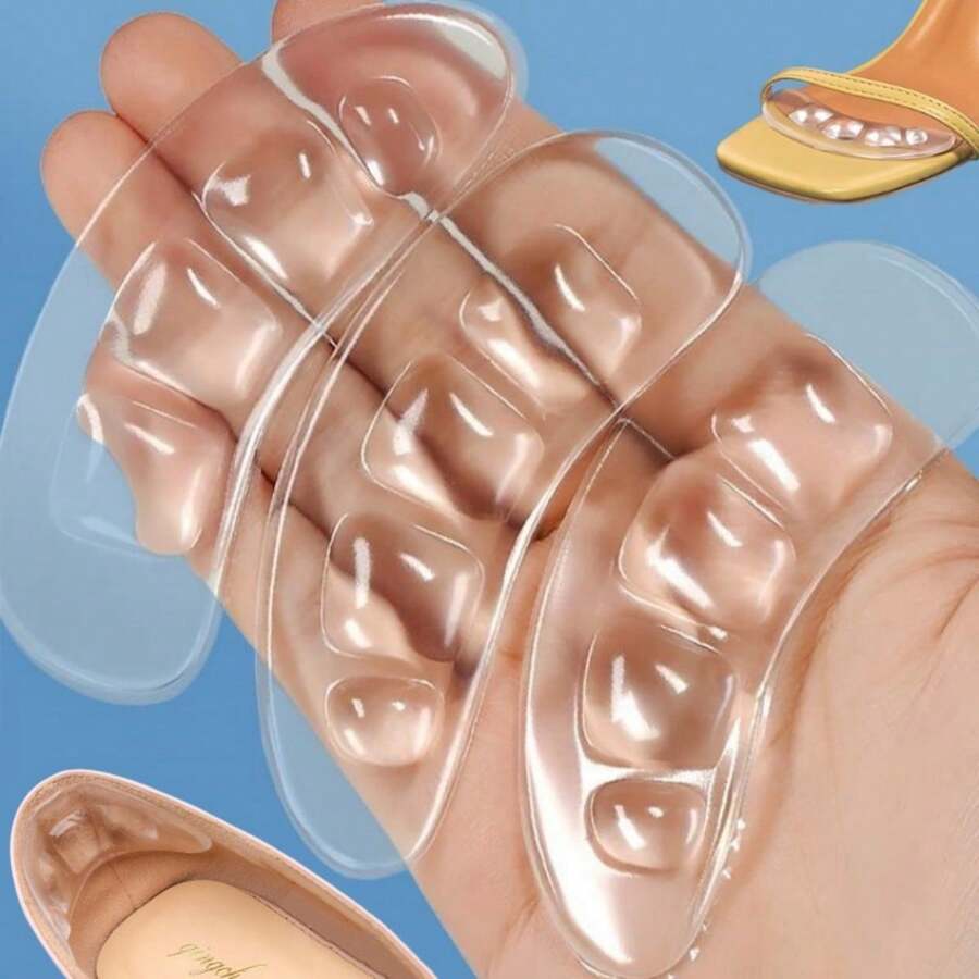 Silicone Anti-Slip Insole Pads, Self-Adhesive Heel Grip, Cushion For High Heels, Prevent Friction And Relieve Foot Pain, Ultra Soft And Comfortable