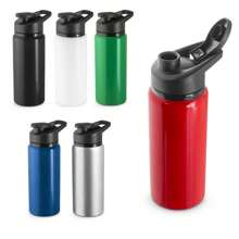 Garrafa Squeeze 600ml Alumínio Água Academia - Azul - Visão 2