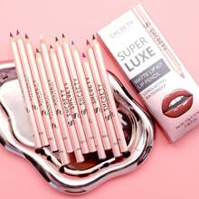 Mother's Day Gift Lip Liner Set 12 PCS, Long-Lasting Luxury Intense Lipliner, Creamy Easy To Use Richly Pigmented Lip Liner Pencil - روز أحمر - مشاهدة 6