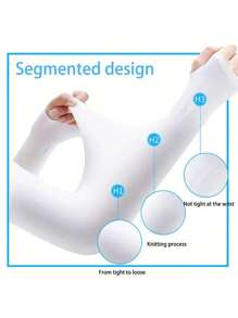 1 Pair Summer Ice Sleeves - Keep Cool And Protect From Harmful Sun Rays