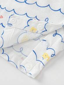 Balabala 女婴服装婴儿连体衣全哈衣爬服2024 夏季舒适可爱 - 藍白色 - 查看 9