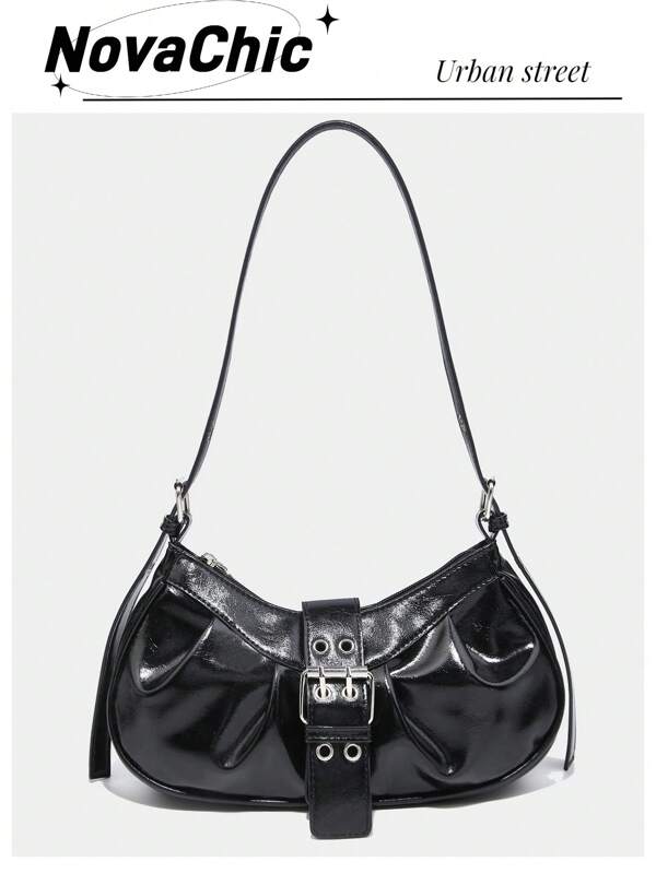 1PC Y2K Gothic Fashionable Type Rivet Decoration Vintage Block Decoration Women's Shoulder Bags And Shoulder Botes Are Adjusted For Daily Travel, Perfect For Music Festival, Rock Style Bag For Women, 2000s Fashion Style Bag For Women, Street & Japanese Bag For Women