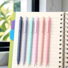 Juego de 6 lápices mecánicos pastel artísticos y versátiles, con punta retráctil de 0.5/0.7mm y agarre cómodo, ligero y perfectamente equilibrado para el arte y la escritura de vuelta a la escuela