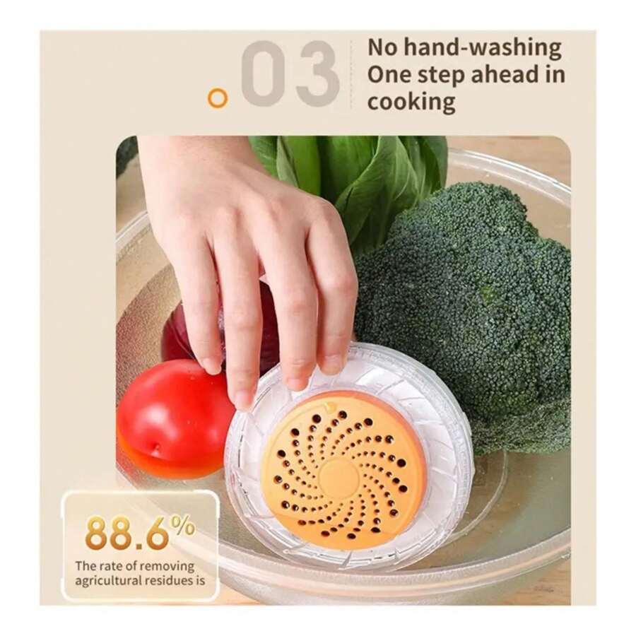 Automatische Obstwaschmaschine - Effizienter Waschkorb Für Küche & Picknick