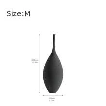 1pc, Creative Ceramic Black Vase For Home Decor, Handmade Textured Ceramic Vase, Modern Black Vase, Minimalism Style Decoration Vase For Bookshelf, Wedding, Gifts, Living Room Bedroom Decoration Ornaments Flower Vase Glass Vase - Black - View 14