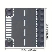 1 件 32x32 通用街景道路积木底板 - 非常适合小颗粒构建！，万圣节/感恩节/圣诞节礼物 - 彩色 - 查看 5