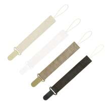 4pcs Pacifier Chain Set, Baby Ribbed Pacifier Clip Holder, Fashion And Practical For Daily Use - Multicolor - View 1