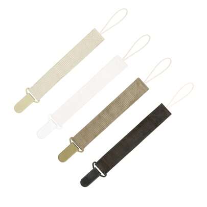 4pcs Pacifier Chain Set, Baby Ribbed Pacifier Clip Holder, Fashion And Practical For Daily Use