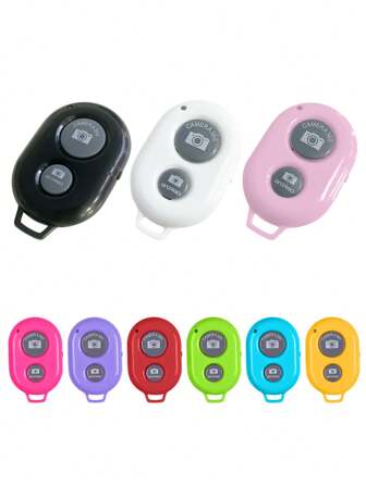 1 个无线自拍遥控器，用于拍照和录制视频，兼容 Apple 和 Android 系统，适合暑假、旅行度假、便携式相机快门无线快门