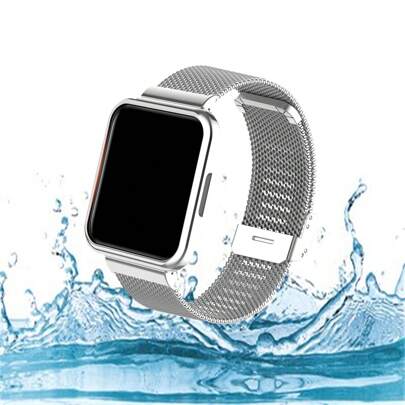 1pc Smart Watch Strap With Metal Frame, Breathable And Comfortable,For Women&Man(Only Strap And Frame, Not Including Watch)Please Select The Correspon