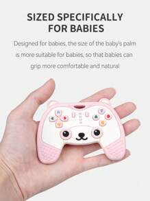 2er Set, Silikon Cartoon Bär Gamecontroller Beißring Spielzeuge, Baby beruhigende Zahnstufen, Löwenmuster Silikon simulierte TV Fernbedienung Lernbeißring Spielzeuge, Unterhaltende Gamecontroller Beißring Spielzeuge, perfekte sensorische Kau-Spielzeuge für 0-3-6-12 Monate Babys